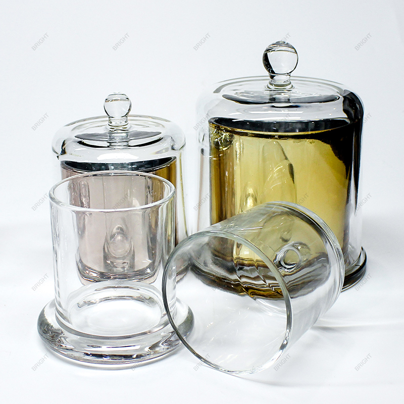 Clear Spray Color Bell Jar with Box